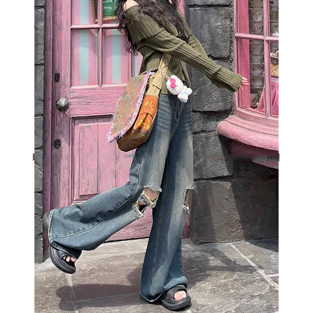 Baggy Ripped Denim Pants
