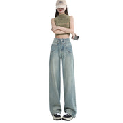 Vintage Wash Wide-Leg Jeans