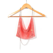 Diamond Sparkle Chainmail Halter Top