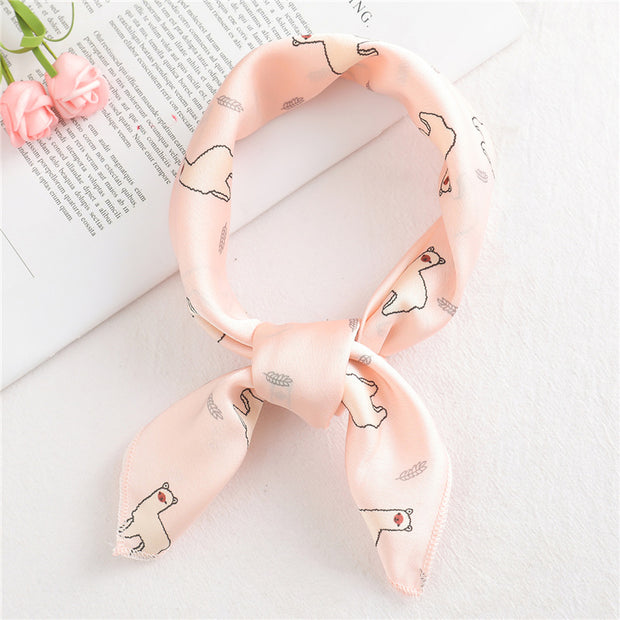 Small Scarf Stewardess Silk Hair Band