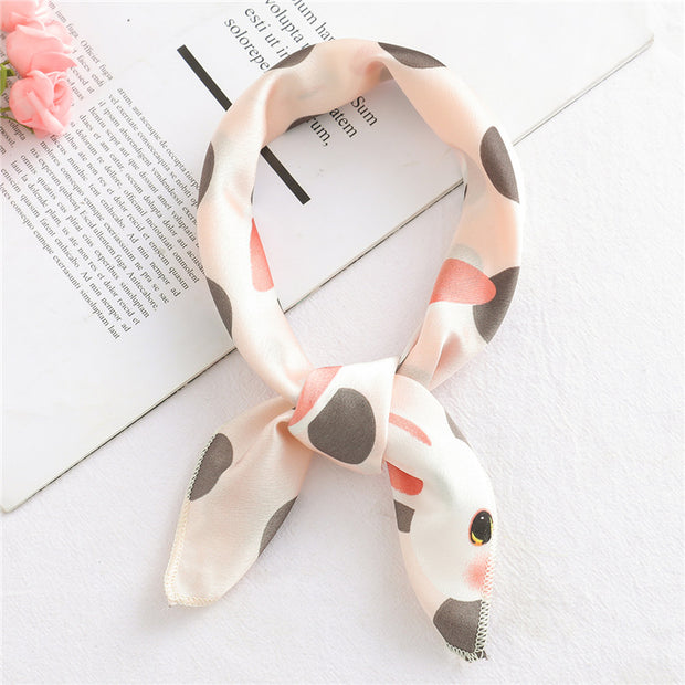 Small Scarf Stewardess Silk Hair Band