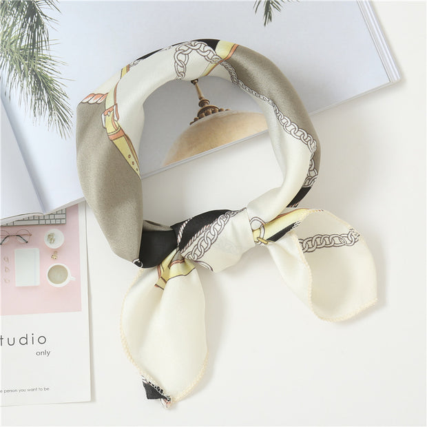 Small Scarf Stewardess Silk Hair Band