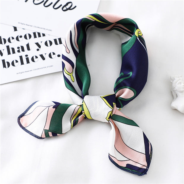 Small Scarf Stewardess Silk Hair Band