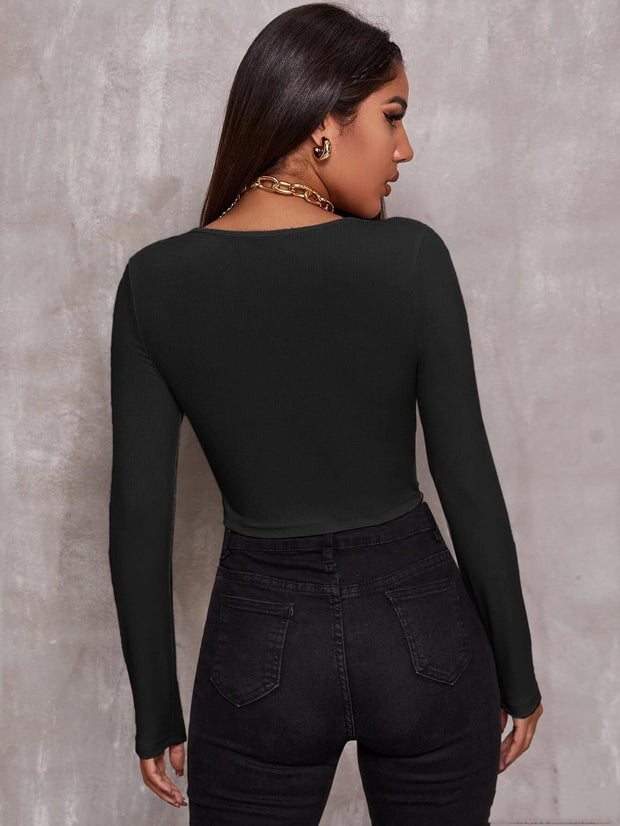Chic Zip-Up Crop Top