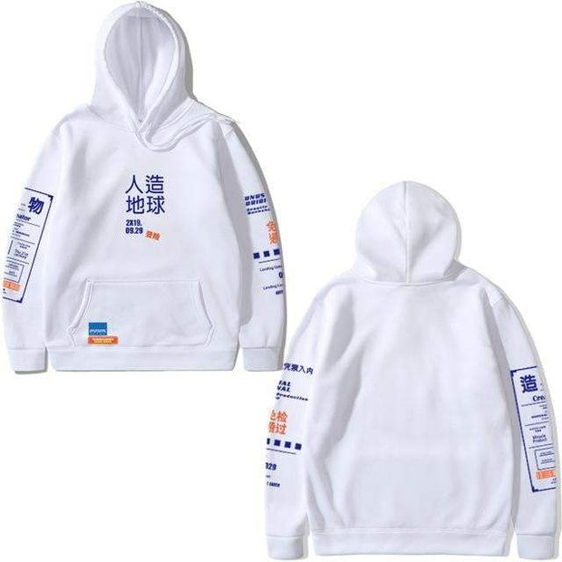 Techwear-Inspired Graphic Hoodie
