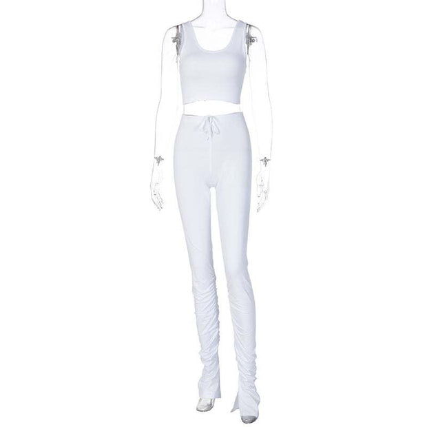 Two-Piece Ruched Leggings Set