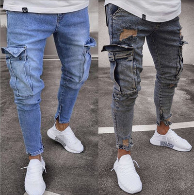 Cargo Hole Denim Jeans