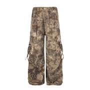 Wide Leg Mopping Straight-leg Trousers