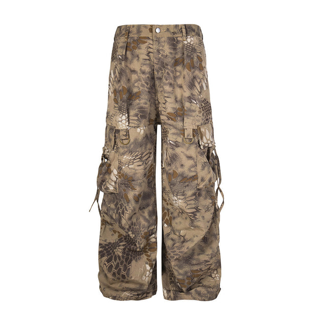 Wide Leg Mopping Straight-leg Trousers