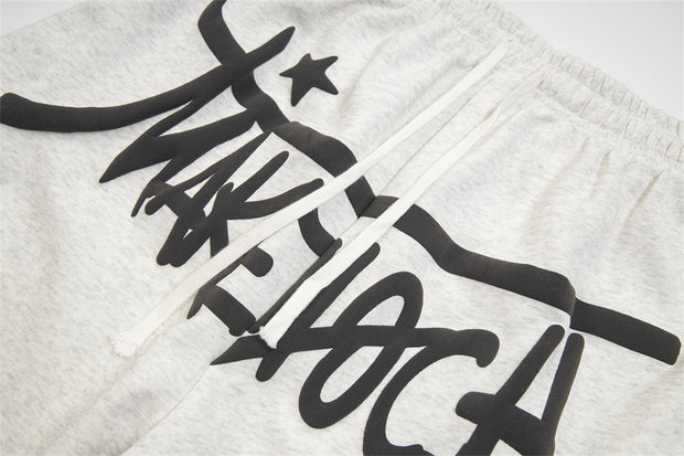 Make Rock Graffiti Print Shorts