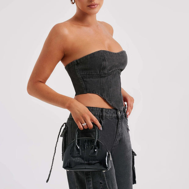 Edgy Denim Cargo Set