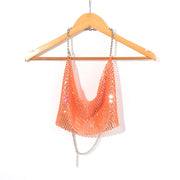 Diamond Sparkle Chainmail Halter Top