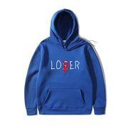 Blue Lover Style Hoodie, polyester-cotton blend, casual wear.