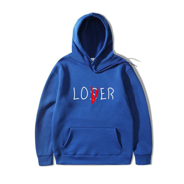 Blue Lover Style Hoodie, polyester-cotton blend, casual wear.