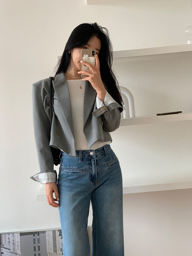 High-Waisted Wide-Leg Jeans