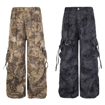 Wide Leg Mopping Straight-leg Trousers