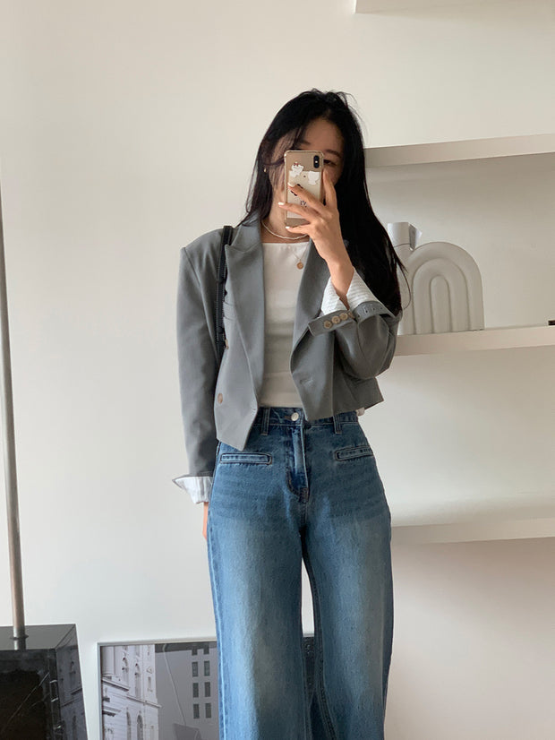 High-Waisted Wide-Leg Jeans