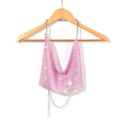 Diamond Sparkle Chainmail Halter Top