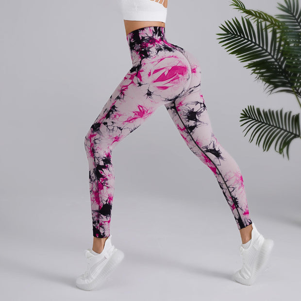 High-Waisted Tie-Dye Seamless Leggings