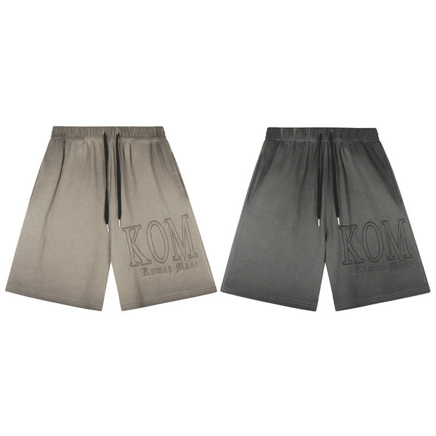 KOM Embroidered Oversized Shorts