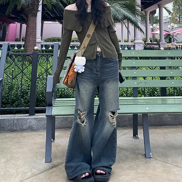 Baggy Ripped Denim Pants