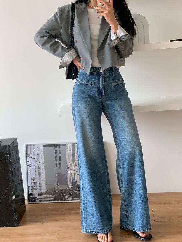 High-Waisted Wide-Leg Jeans