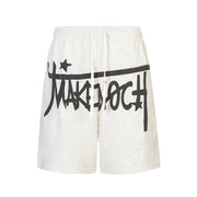 Make Rock Graffiti Print Shorts