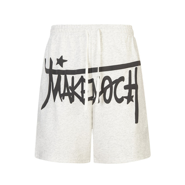 Make Rock Graffiti Print Shorts
