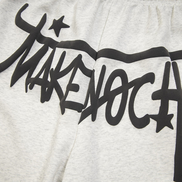 Make Rock Graffiti Print Shorts