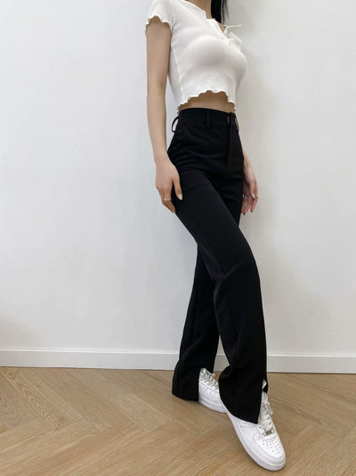 Tailored Trousers With Slits