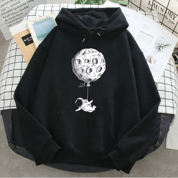 Astronaut and Moon Balloon Hoodie