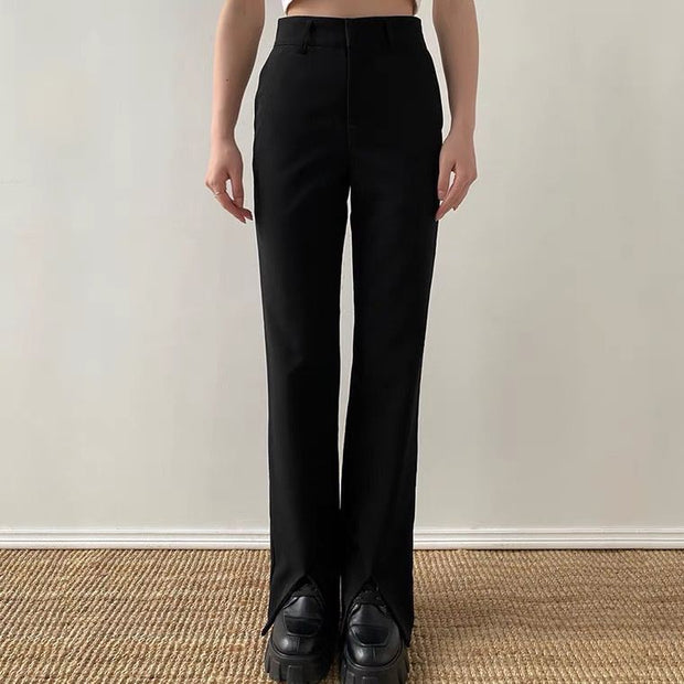 Tailored Trousers With Slits