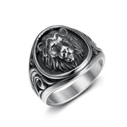 Gold Plated Lion's Head Ring