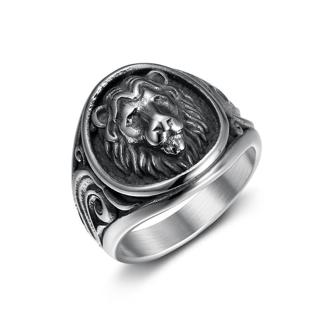 Gold Plated Lion's Head Ring