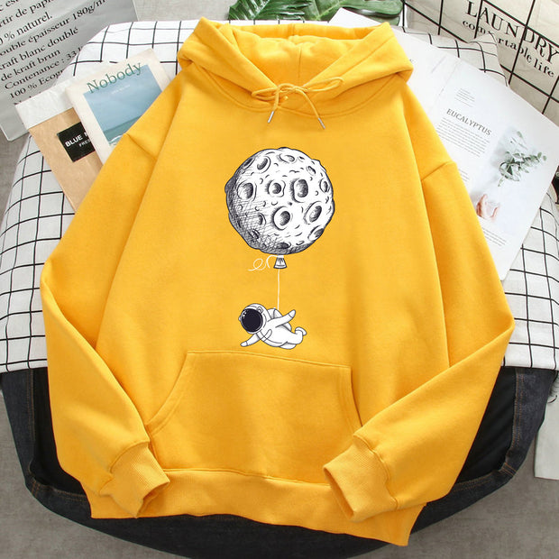 Astronaut and Moon Balloon Hoodie