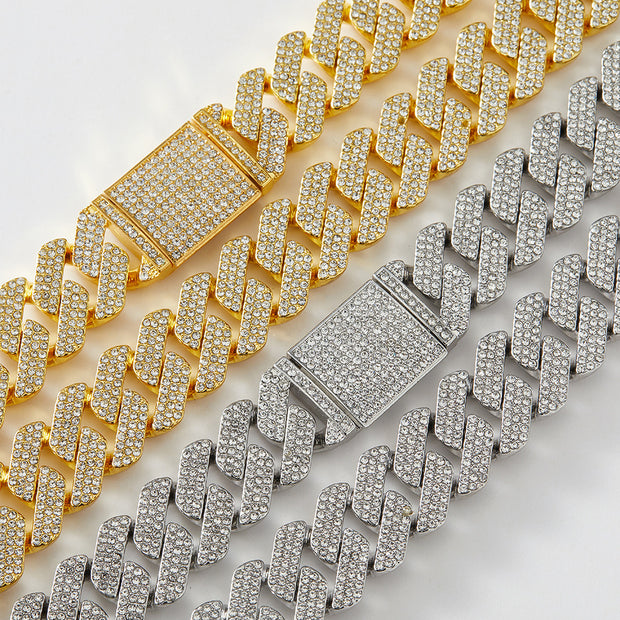 Hip Hop Diamond Chunky Necklace Zinc Alloy Diamond