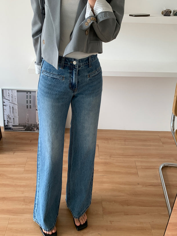 High-Waisted Wide-Leg Jeans