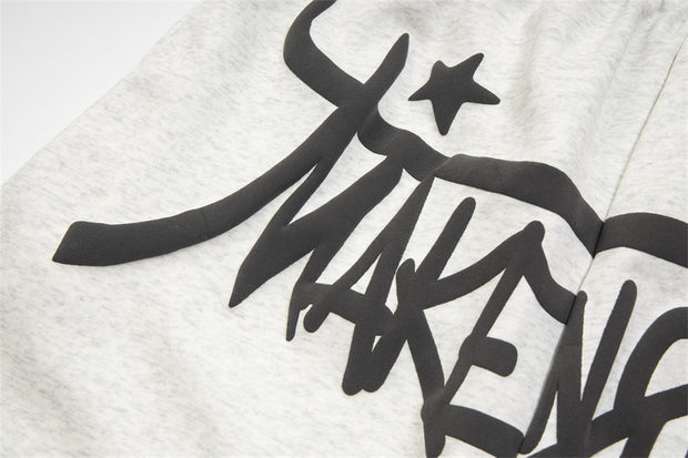 Make Rock Graffiti Print Shorts