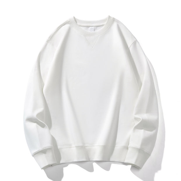 Combed Cotton Round Neck Sweater Wool