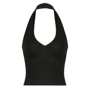 Sleek Deep V-Neck Halter