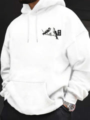 Apricot Tokyo Style Hoodie with bird and floral design on back.