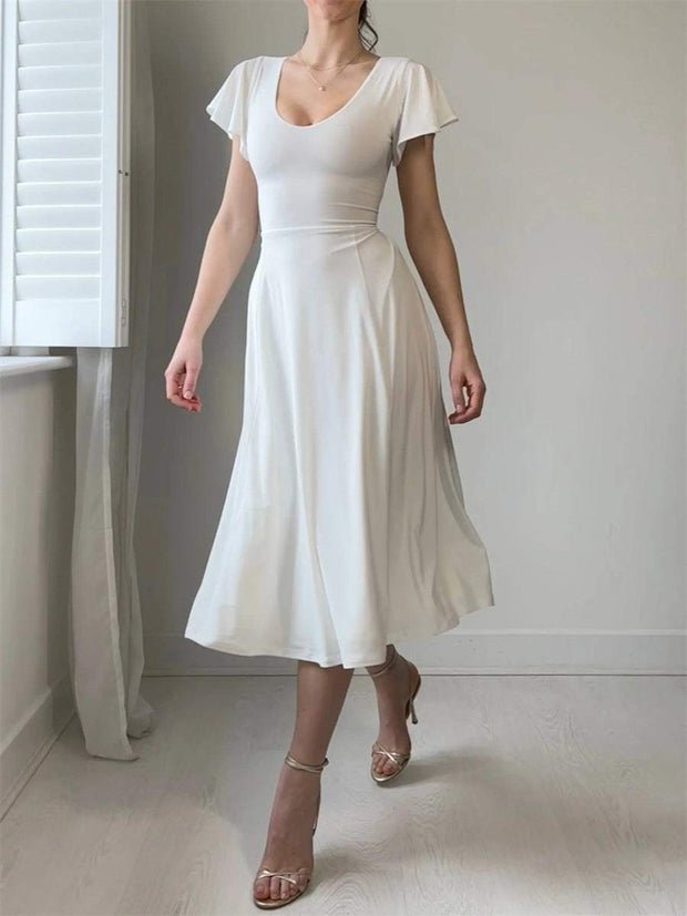 Ruffle Sleeve French Dress