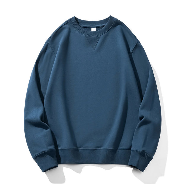Combed Cotton Round Neck Sweater Wool