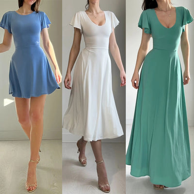 Ruffle Sleeve French Dress