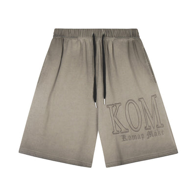 KOM Embroidered Oversized Shorts