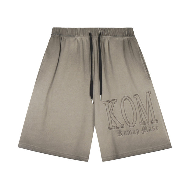 KOM Embroidered Oversized Shorts