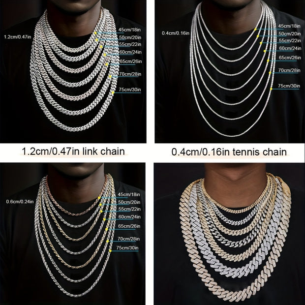 Hip Hop Diamond Chunky Necklace Zinc Alloy Diamond
