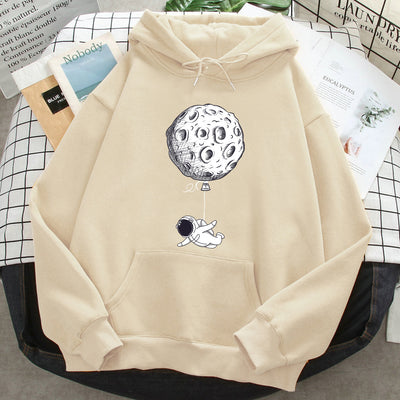 Astronaut and Moon Balloon Hoodie