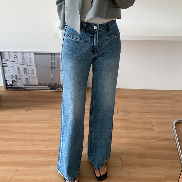 High-Waisted Wide-Leg Jeans