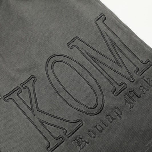 KOM Embroidered Oversized Shorts